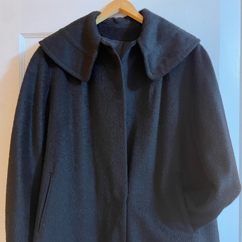 Vintage Wet Seal Wool Coat 1950s, Sz M, Midcentury Modern